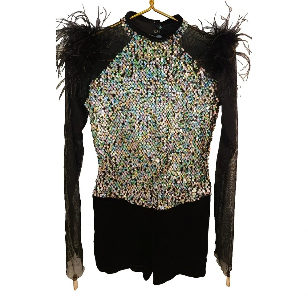 A wish come true Sequence costume leotard feather 222387 Did Ya  MA Medium adult